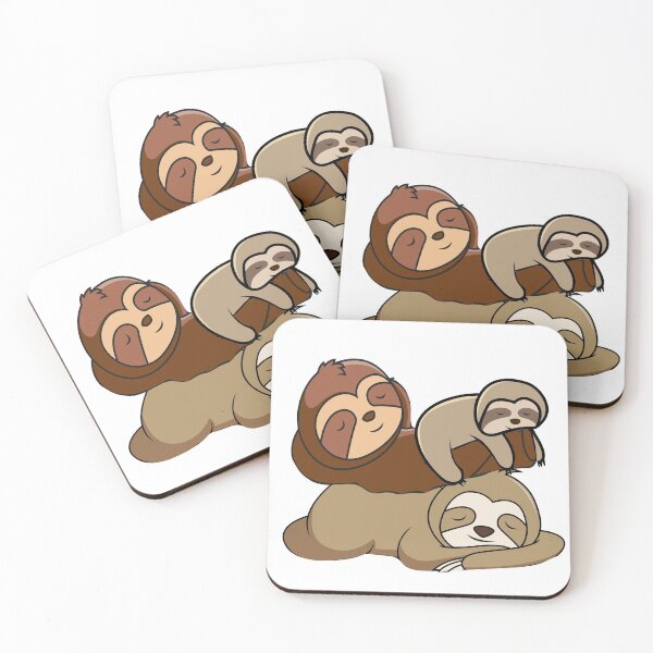 Item preview, Cute Sleeping Lazy Sloth Stacked designed and sold by gigipl7.