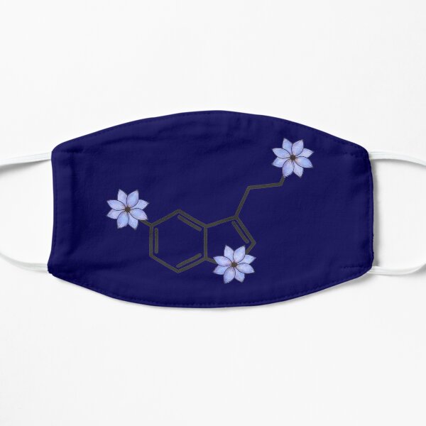 Serotonin - Blue floral Flat Mask
