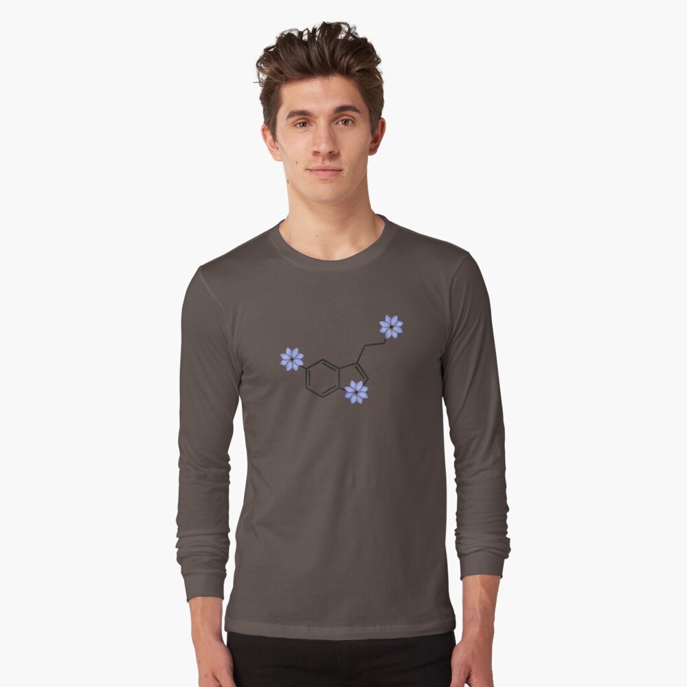 Download "Serotonin - Blue floral" T-shirt by the-bangs | Redbubble