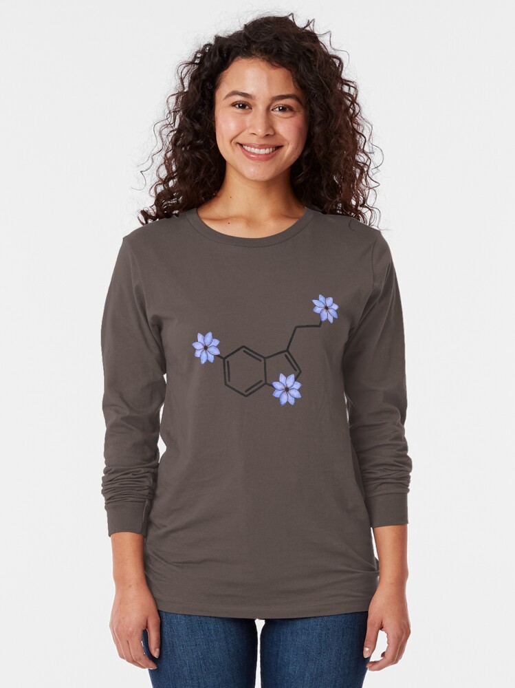 Download "Serotonin - Blue floral" T-shirt by the-bangs | Redbubble