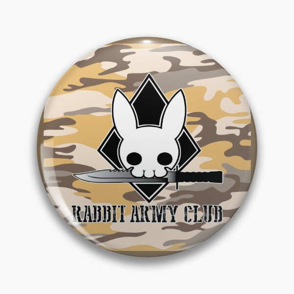 Item preview, Rabbit Army Club Skull White Outline Camo Camouflage designed and sold by 108dragons.