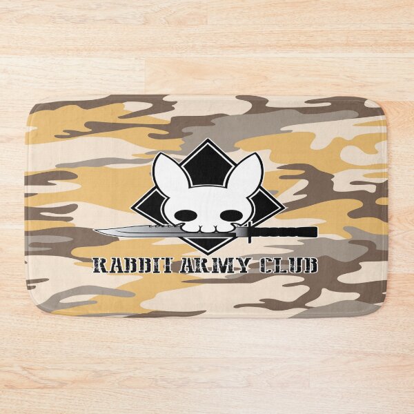 Item preview, Rabbit Army Club Skull White Outline Camo Camouflage designed and sold by 108dragons.