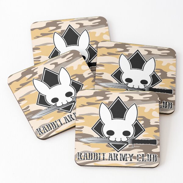 Item preview, Rabbit Army Club Skull White Outline Camo Camouflage designed and sold by 108dragons.