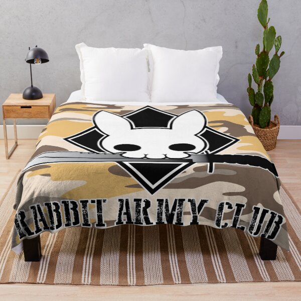 Item preview, Rabbit Army Club Skull White Outline Camo Camouflage designed and sold by 108dragons.