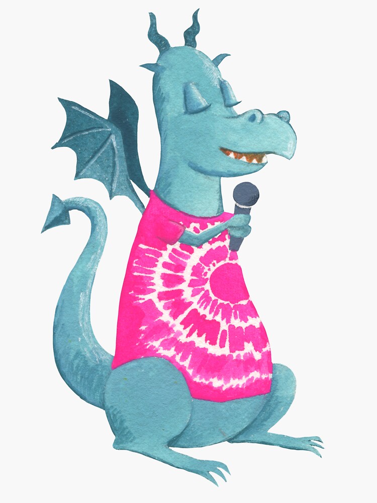 "Dragon Band Lead Singer" Sticker for Sale by AlisonKolesar Redbubble