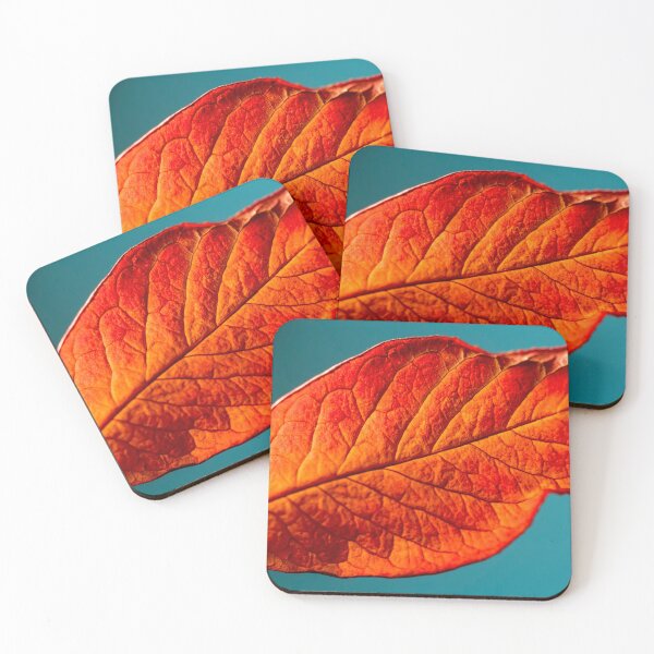 Item preview, Rusty Leaf on Blue designed and sold by FOLK ART FUSION by heidiannemorris.