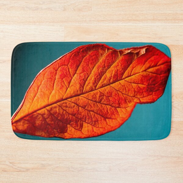 Item preview, Rusty Leaf on Blue designed and sold by FOLK ART FUSION by heidiannemorris.