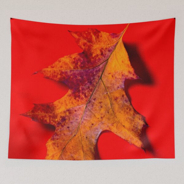 Item preview, Autumn Oak Leaf on Red designed and sold by FOLK ART FUSION by heidiannemorris.