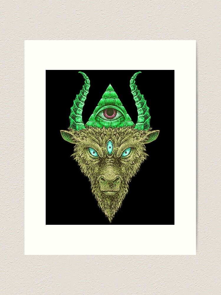 Tapestry of Baphomet.Third eye tapestry wall outlet art