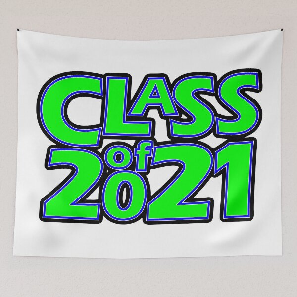 Item preview, Grad Class of 2021 Bright Green with a Blue Border designed and sold by gkillerb.