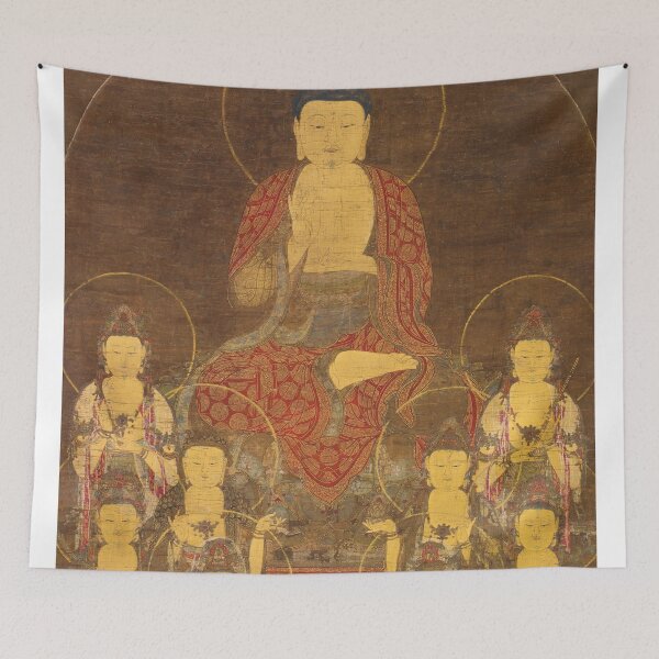 Item preview, Buddha Amitabha (Amita) and the Eight Great Bodhisattvas, 14th Century designed and sold by Vintage Wall Art.