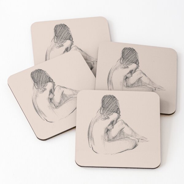 Item preview, Nudeart woman painting Erotica Tableau peinture Sensual bedroom wall art Apartment decor Erotic nude line drawing Naked woman Print Female designed and sold by GalleryArtField.