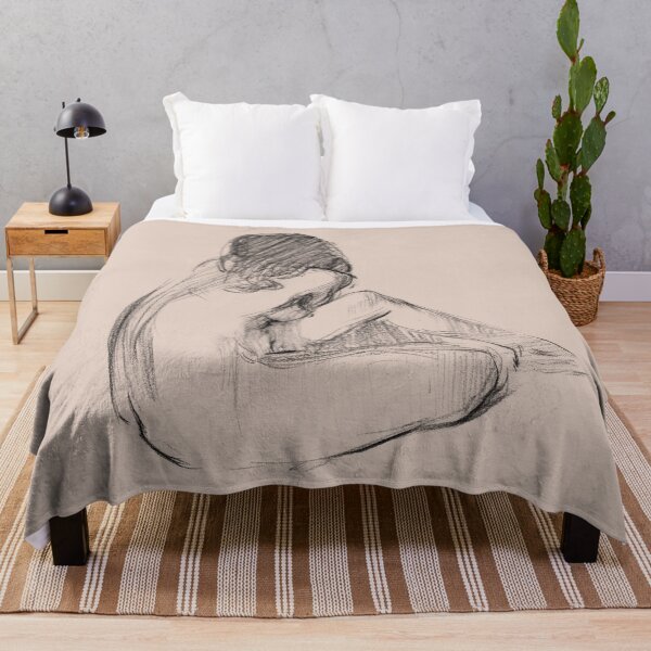 Item preview, Nudeart woman painting Erotica Tableau peinture Sensual bedroom wall art Apartment decor Erotic nude line drawing Naked woman Print Female designed and sold by GalleryArtField.