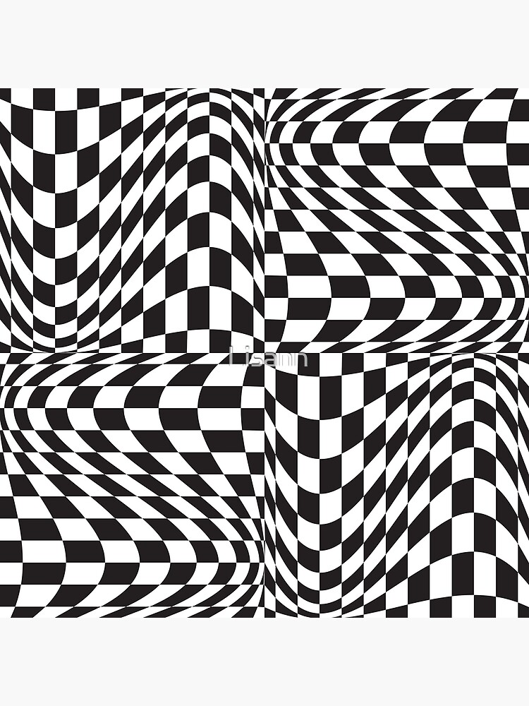 Checkered Optical Illusion Rug by Lisann