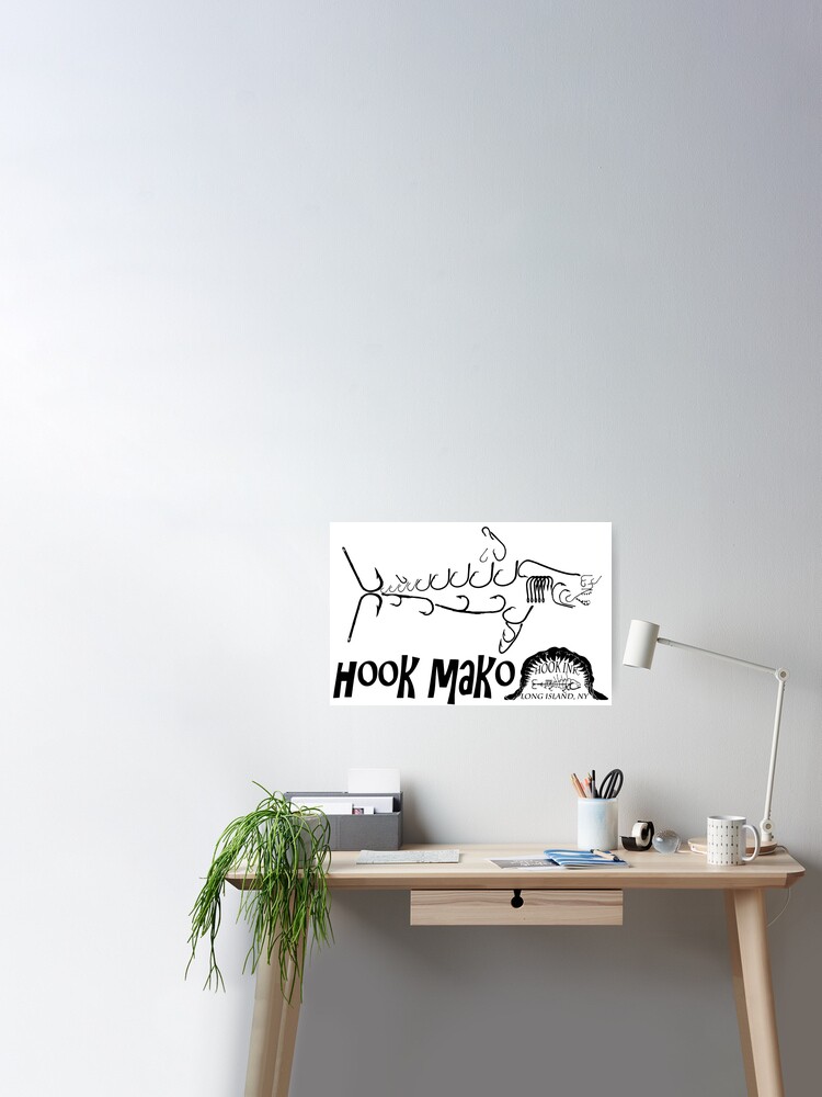 mako shark hooks Poster for Sale by hookink