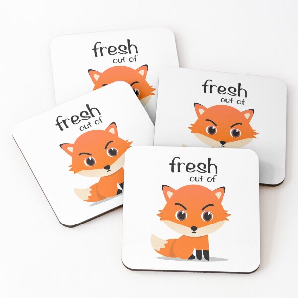 Item preview, 'fresh out of fox' shady red fox designed and sold by Happy Puppy Print On Demand.