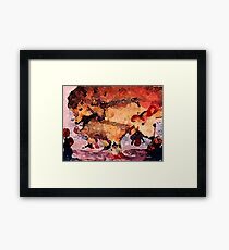 Muffin and Andy, watercolor Framed Print