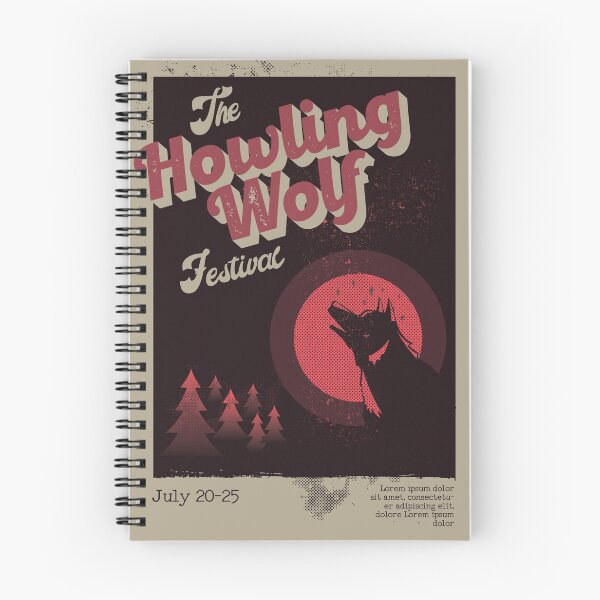 Item preview, Retro poster "The Howling Wolf Festival" designed and sold by PogoPixel.