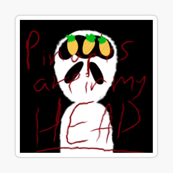 "Pineapples are in my head (glass animals)" Sticker for Sale by