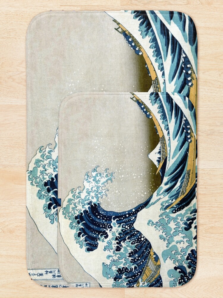 Alternate view of The great wave, famous Japanese artwork Bath Mat
