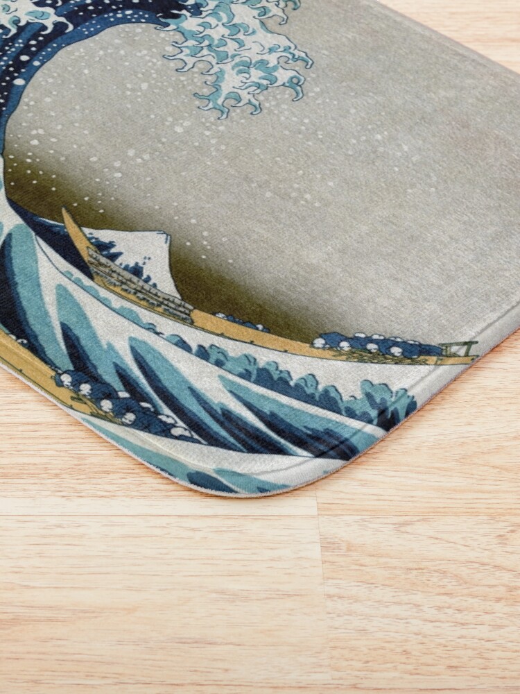Alternate view of The great wave, famous Japanese artwork Bath Mat