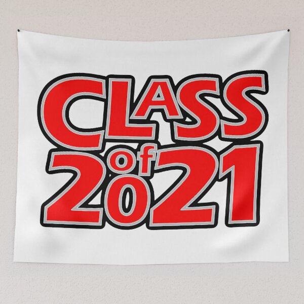 Item preview, Grad Class of 2021 Bright Red with a Silver Border designed and sold by gkillerb.