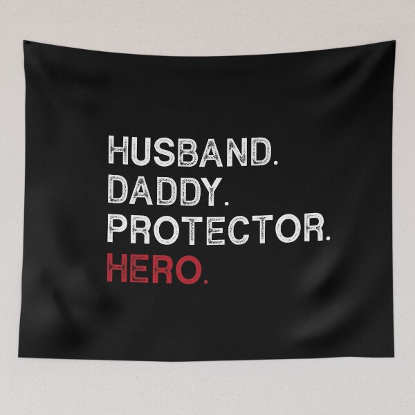 Item preview, Husband Daddy Protector Hero, Fathers Day gift, Husband Gift, Daddy Funny, Dad Husband Gift,Dad Birthday Gift designed and sold by ambaart.