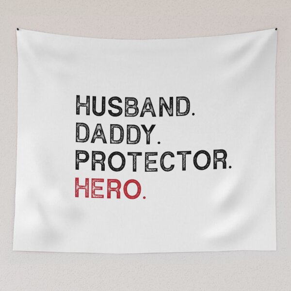 Item preview, Husband Daddy Protector Hero, Fathers Day gift, Husband Gift, Daddy Funny, Dad Husband Gift,Dad Birthday Gift designed and sold by ambaart.