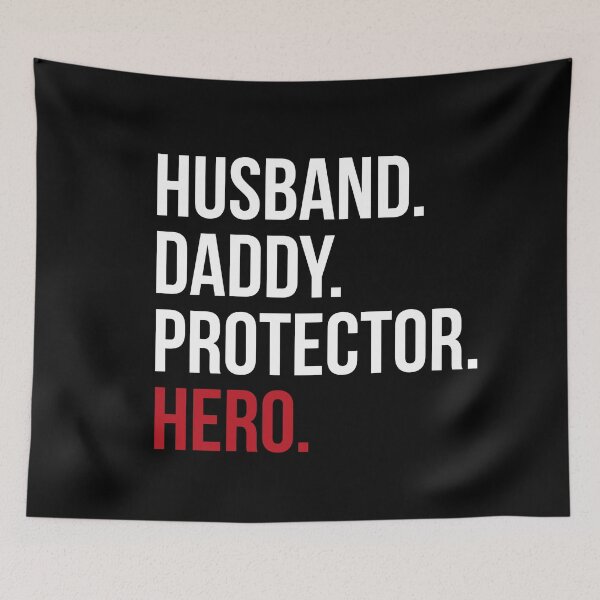 Item preview, Husband Daddy Protector Hero, Fathers Day gift, Husband Gift, Daddy Funny, Dad Husband Gift,Dad Birthday Gift designed and sold by ambaart.