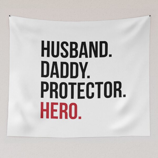 Item preview, Husband Daddy Protector Hero, Fathers Day gift, Husband Gift, Daddy Funny, Dad Husband Gift,Dad Birthday Gift designed and sold by ambaart.