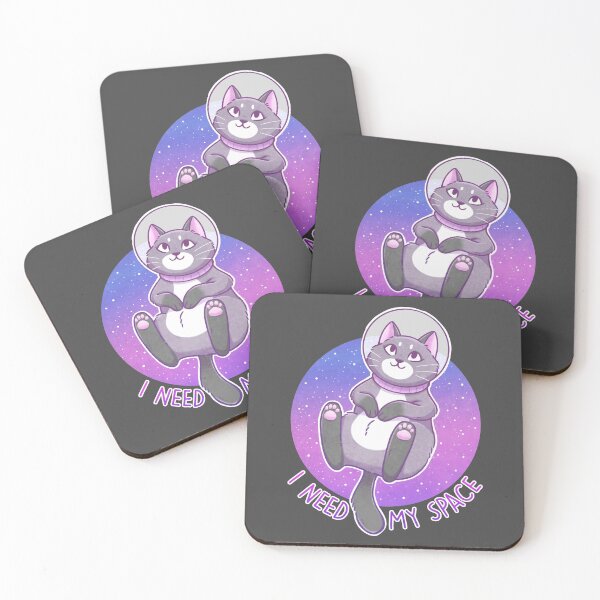 Item preview, I Need My Space Astronaut Kitty designed and sold by kattvalk.