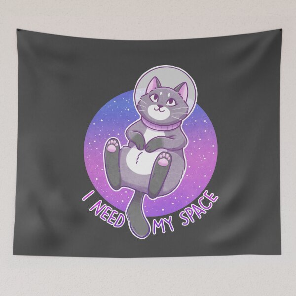 Item preview, I Need My Space Astronaut Kitty designed and sold by kattvalk.