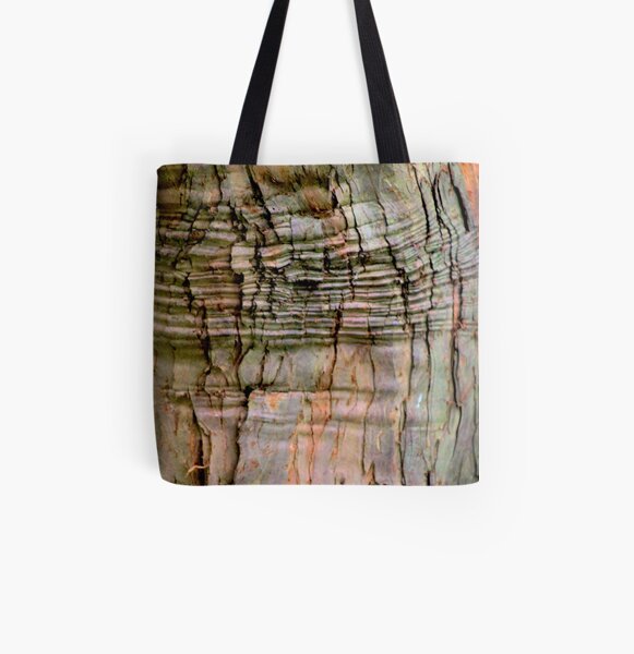 Yew tree bark texture All Over Print Tote Bag