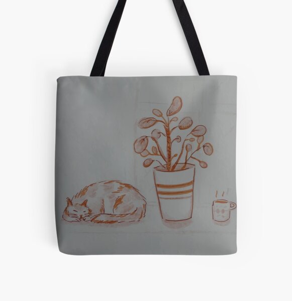 Lazy Sunday window cat All Over Print Tote Bag