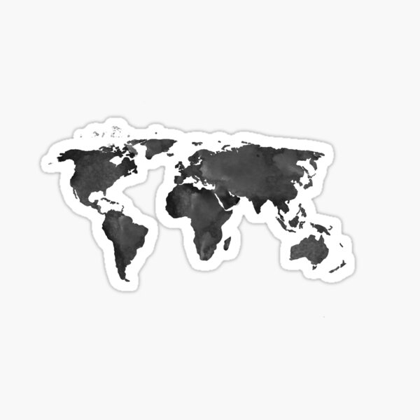 Watercolour Map Sticker
