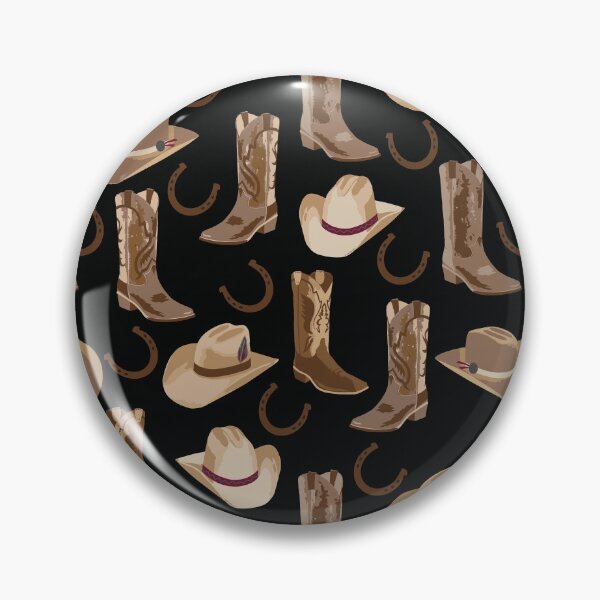 Item preview, Western Boots and Cowboy Cowgirl Hats on Black designed and sold by phyllisdobbs.