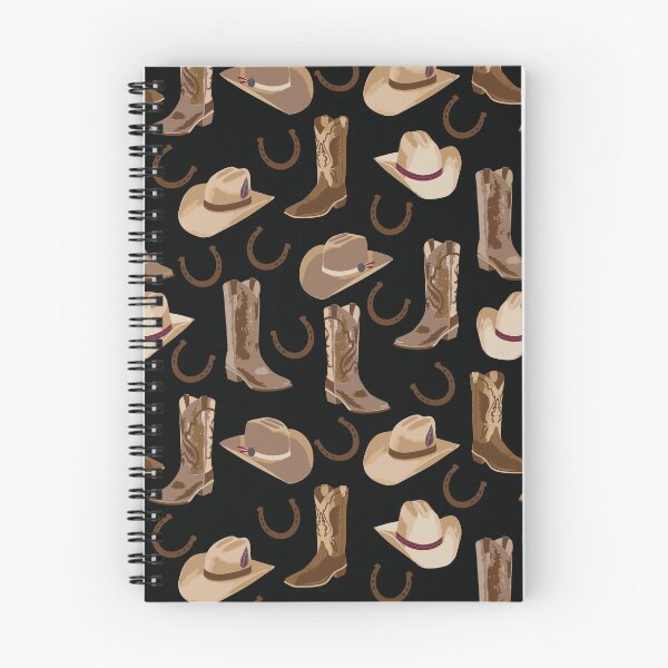 Item preview, Western Boots and Cowboy Cowgirl Hats on Black designed and sold by phyllisdobbs.