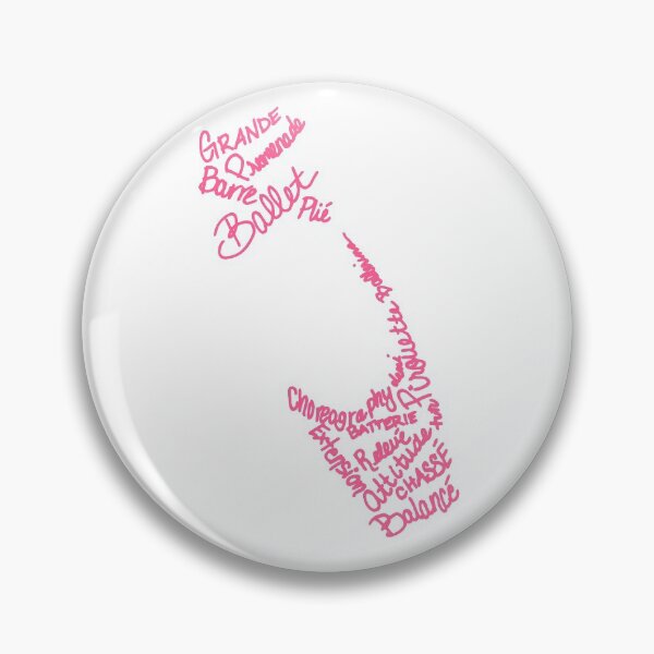 Item preview, Pink Ballet Pointe Shoe Silhouette Filled Term Words designed and sold by Tara Barnaba.
