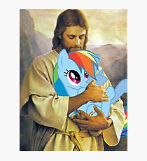 Jesus Loves Rainbow Dash Photographic Print