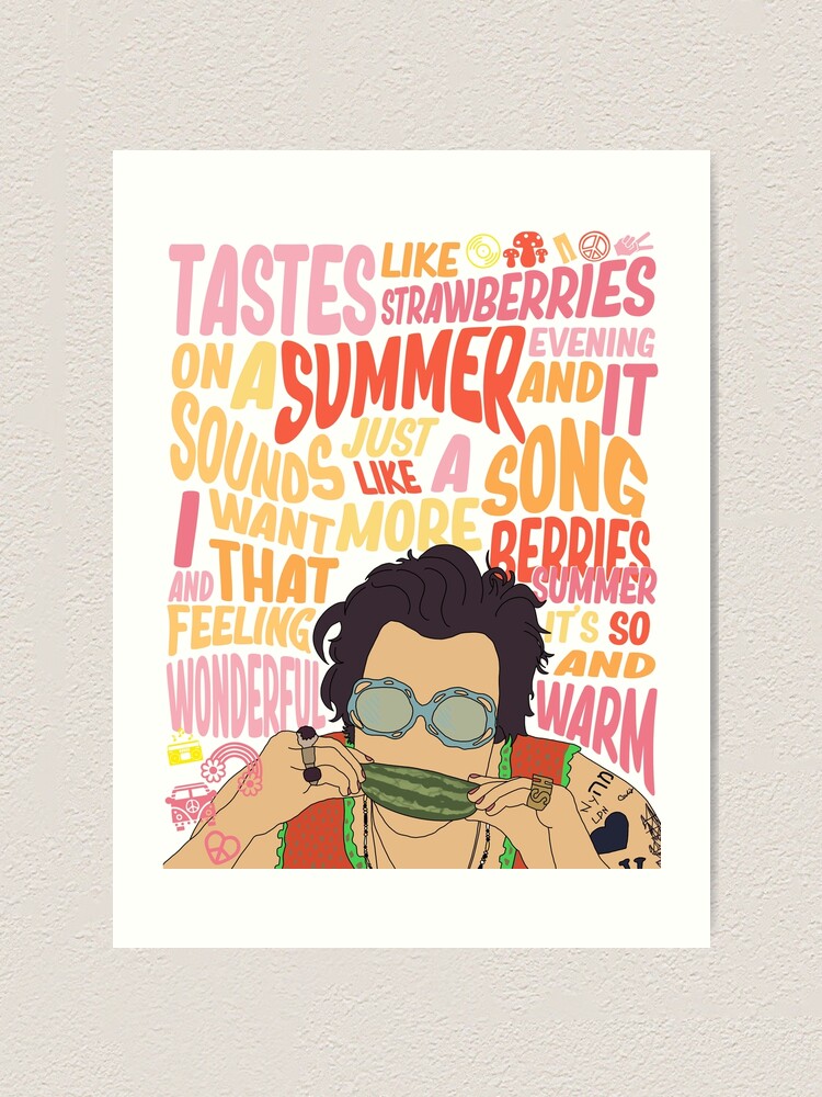 "HARRY STYLES WATERMELON SUGAR" Art Print by louwxlls ...