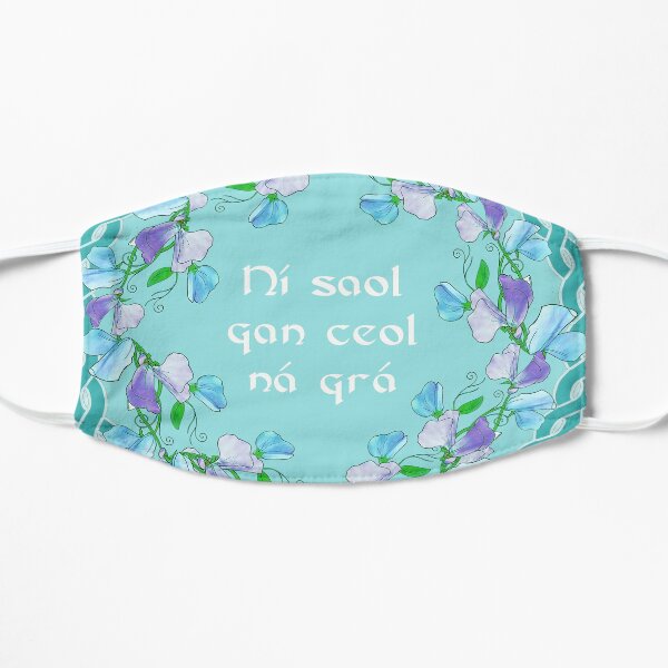 Celtic Kameron Logo with Gaelic Quote - There is no life without music or love ~ Flat Mask