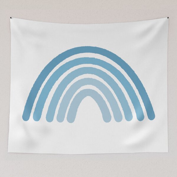 Item preview, Ombre Sky Blue Rainbow designed and sold by Suh44.