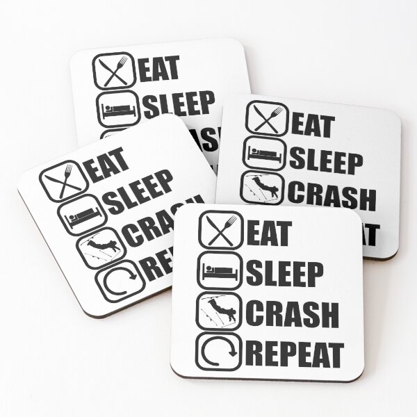 Item preview, Eat Sleep Crash Repeat designed and sold by chriswilson111.
