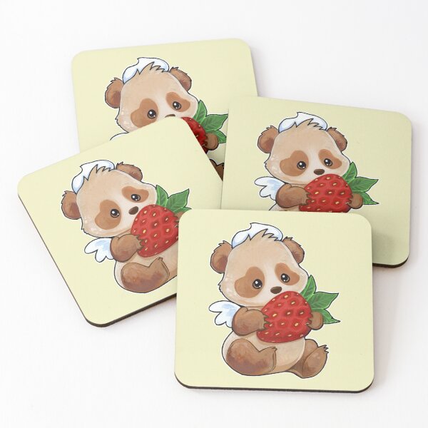 Item preview, Strawberry cream panda  designed and sold by ArtOfBianca.