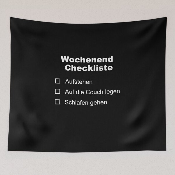 Artikelvorschau, Wochenend-Checkliste entworfen und verkauft von Shirtrick.