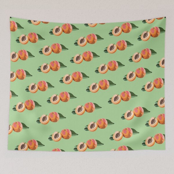Item preview, peach print with green background  designed and sold by rebeccartt.