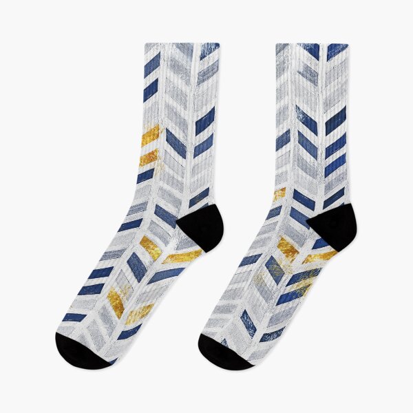 Item preview, Modern Home Decor Herringbone Chevron Pattern.Blue Gold Acrylic Canvas  designed and sold by tanjica.