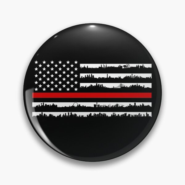Item preview, American Fire - Thin Red Line Support for Fire Department designed and sold by SeaStories88.