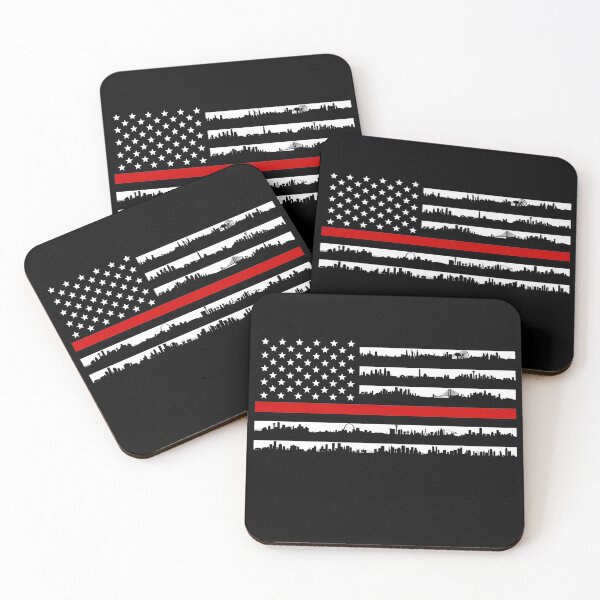 Item preview, American Fire - Thin Red Line Support for Fire Department designed and sold by SeaStories88.
