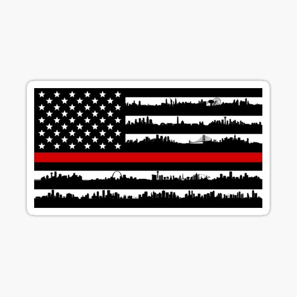 American Flag Thin Red line Firefighter Cross Jesus Decal Sticker –  Firehouse Graphics